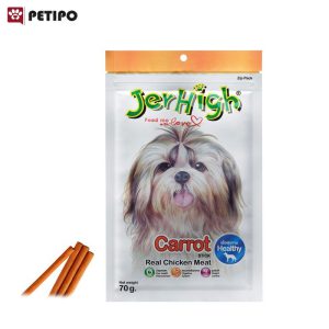 تشویقی مدادی سگ طعم مرغ و هویچ جرهای (JerHigh Chicken Carrot) وزن 70 گرم