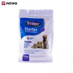 غذاي خشک سگ استارتر توله و مادر شیرده پرامی (Pramy Starter Dog Food) وزن 1.5 کیلوگرم