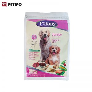 غذاي خشک سگ جونیور طعم مرغ پرامی (Pramy Junior Dog Food) وزن 1.5 کیلوگرم