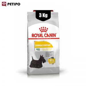 غذای خشک سگ مینی درماکامفورت با پوست و موی حساس رویال کنین (Royal Canin Mini Dermacomfort) 3 کیلوگرم