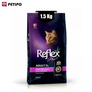 غذای خشک گربه بد اشتها رفلکس پلاس با طعم مرغ (Reflex Plus Cat Gourmet) وزن 1.5 کیلوگرم