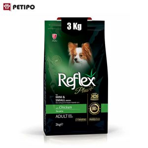 سگ نژاد کوچک رفلکس پلاس طعم مرغ Reflex Plus Adult Dog Mini Small وزن 3 کیلوگرم