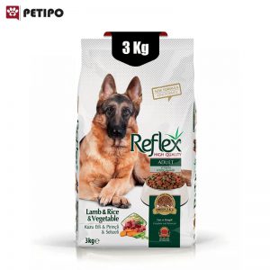 غذای خشک سگ رفلکس طعم بره و برج (Reflex Lamb Rice and Vegetables) وزن 3 کیلوگرم