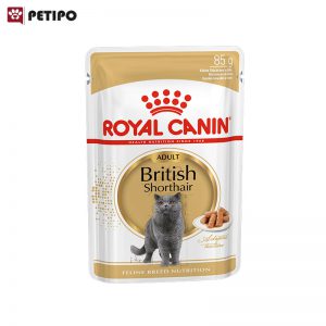غذای پوچ گربه بریتیش ادالت رویال کنین (Royal Canin British Shorthair Adult) وزن 85 گرم