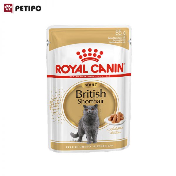 غذای پوچ گربه بریتیش ادالت رویال کنین (Royal Canin British Shorthair Adult) وزن 85 گرم