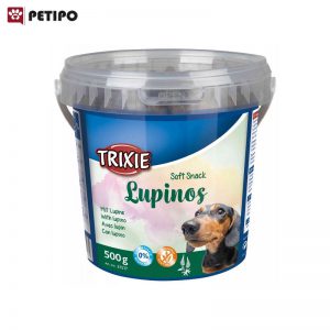 تشویقی سگ طعم مرغ با پروتئین گیاهی تریکسی (Trixie Soft Snack Lupinos) وزن 500 گرم