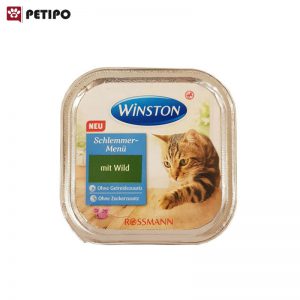 ووم گربه وینستون با طعم گوشت شکاری (Mit mit Wild) وزن 100 گرم