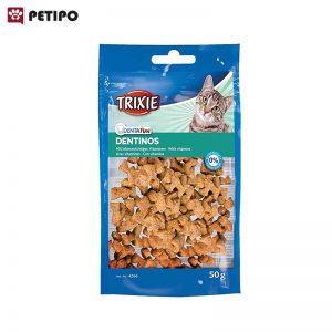 تشویقی ویتامینه گربه ویژه سلامت دندان تریکسی (Trixie Dentinos mit Vitaminen) وزن 50 گرم