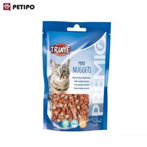 تشویقی گربه اسنک ماهی تریکسی (Trixie Snack Mini Fish Nuggets) وزن 50 گرم