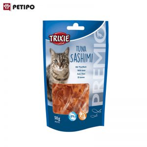 تشویقی گربه طعم مرغ و ماهی تن تریکسی (Trixie Tuna Sashimi) وزن 50 گرم