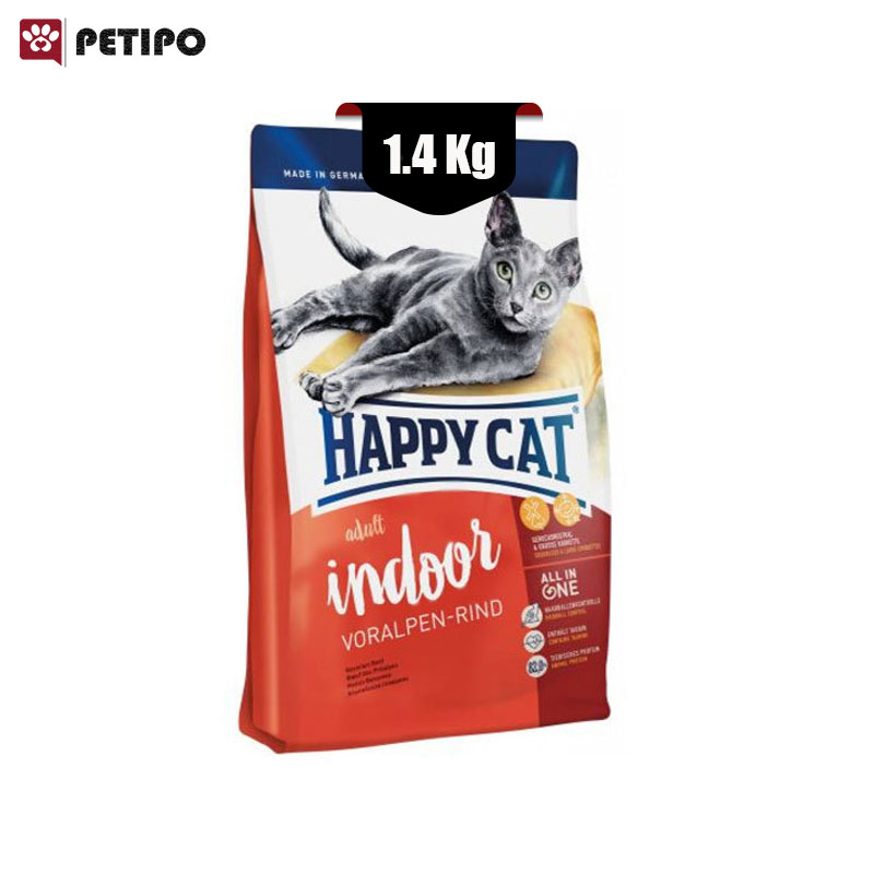 غذای خشک گربه ایندور طعم گوشت گوساله هپی کت (Happy Cat Indoor Voralpen Rind) وزن 1.4 کیلوگرم 6 گربه ایندور طعم گوشت گوساله هپی کت Happy Cat Indoor Voralpen Rind وزن 1.4 کیلوگرم