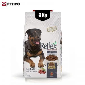 غذای خشک سگ بالغ رفلکس طعم بره و برنج (Reflex Adult Lamb & Rice) وزن 3 کیلوگرم