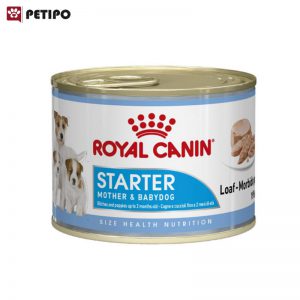 غذای کنسرو استارتر مادر و توله سگ رویال کنین (Royal Canin Starter Mousse) وزن 195 گرم