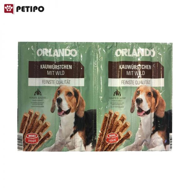 تشویقی مدادی سگ اورلاندو با طعم گوشت شکاری (Orlando Dog Treats Mit Wild) بسته 8 عددی