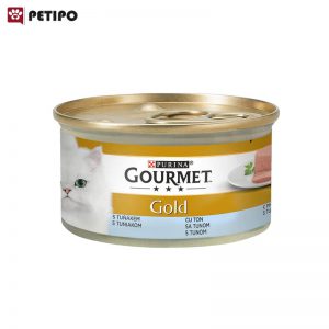 کنسرو گربه گورمه گلد پته با طعم ماهی تن (Gourmet Gold Pate With Tuna) وزن 85 گرم