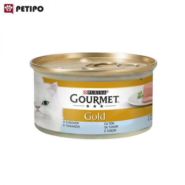 کنسرو گربه گورمه گلد پته با طعم ماهی تن (Gourmet Gold Pate With Tuna) وزن 85 گرم