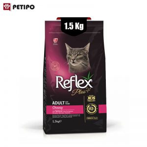 غذای خشک گربه حساس و بد اشتها رفلکس پلاس با طعم سالمون (Reflex Plus Cat Choosy Salmon) وزن 1.5 کیلوگرم