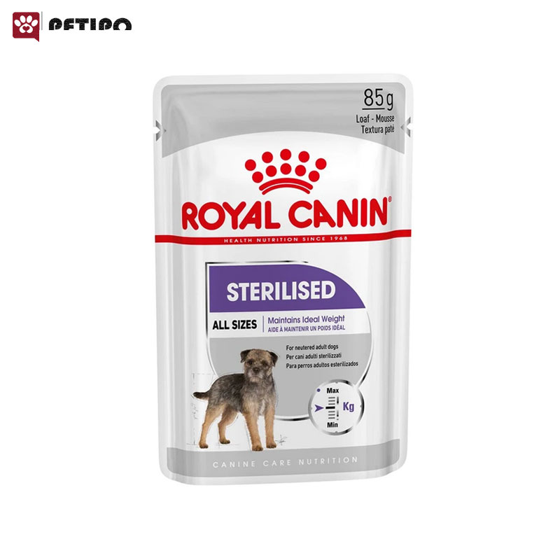 غذای پوچ سگ عقیم شده استریلایزد رویال کنین (Royal Canin Dog Sterilised Pouch) وزن 85گرم 1 سگ عقیم شده استریلایزد رویال کنین Royal Canin Dog Sterilised Pouch وزن 85گرم