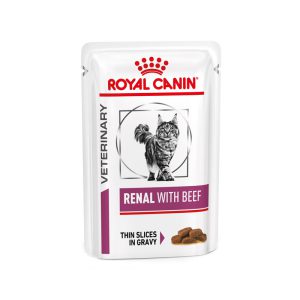 غذای پوچ گربه رنال با طعم مرغ رویال کنین (Royal Canin Cat Renal with Beef Pouch) وزن 85 گرم