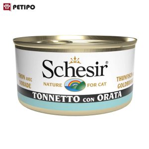 کنسرو گربه طعم ماهی شسیر (Schesir Tuna with Sea Bream) وزن 85 گرم