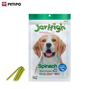 تشویقی مدادی سگ طعم مرغ و اسفناج جرهای (JerHigh Chicken Spinach) وزن 70 گرم