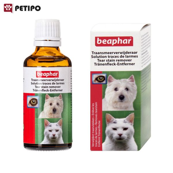 قطره نظافت دور چشم سگ و گربه بیفار (Beaphar Tear stain Remover) حجم 50 میلی لیتر