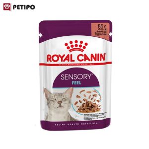 غذای پوچ گربه بد غذا سنسوری فیل رویال کنین (Royal Canin Sensory Feel Taste In Gravy) وزن 85 گرم