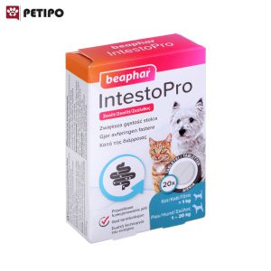 قرص اینتستو پرو ویژه درمان اختلالات گوارش سگ و گربه بیفار (Beaphar Intestopro Tablets) بسته 20 عددی