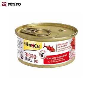 کنسرو گربه با طعم ماهی و گوجه فرنگی جیم کت (Gimcat Fillet Tuna And Tomato) وزن 70 گرم