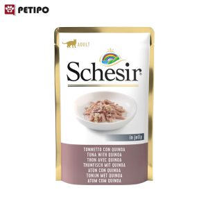 غذای پوچ گربه طعم ماهی تن با گیاه کینوا شسیر (Schesir Cat Tuna with Quinoa) وزن 85 گرم