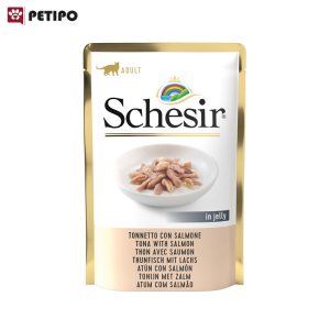 غذای پوچ گربه طعم ماهی تن و سالمون شسیر (Schesir Cat Tuna with Salmon) وزن 85 گرم