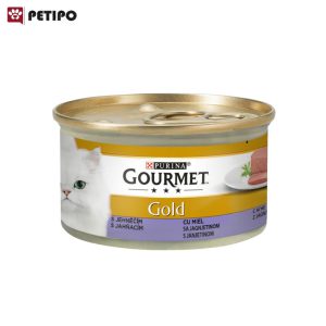 کنسرو گربه گورمه گلد پته با گوشت بره (Gourmet Gold Pate With Lamb) وزن 85 گرم