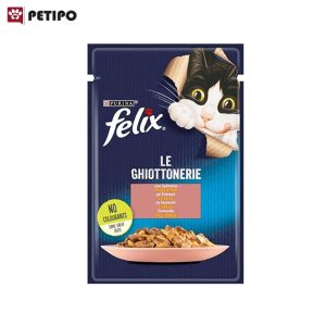 غذای پوچ گربه با طعم قزل آلا فلیکس (Felix Pouch Salmon in Jelly) وزن 85 گرم