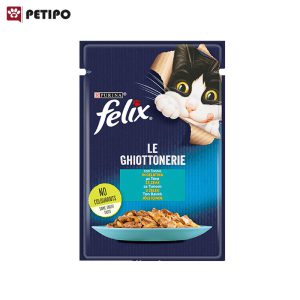 غذای پوچ گربه با طعم ماه تن فلیکس (Felix Pouch with tuna in Jelly) وزن 85 گرم