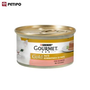 کنسرو گربه گورمه گلد پته با طعم ماهی سالمون (Gourmet Gold Pate With Salmon) وزن 85 گرم