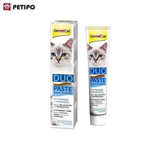 خمیر مولتی ویتامین گربه طعم ماهی جیم کت (Gimcat Multivitamin Duo Paste) وزن 50 گرم