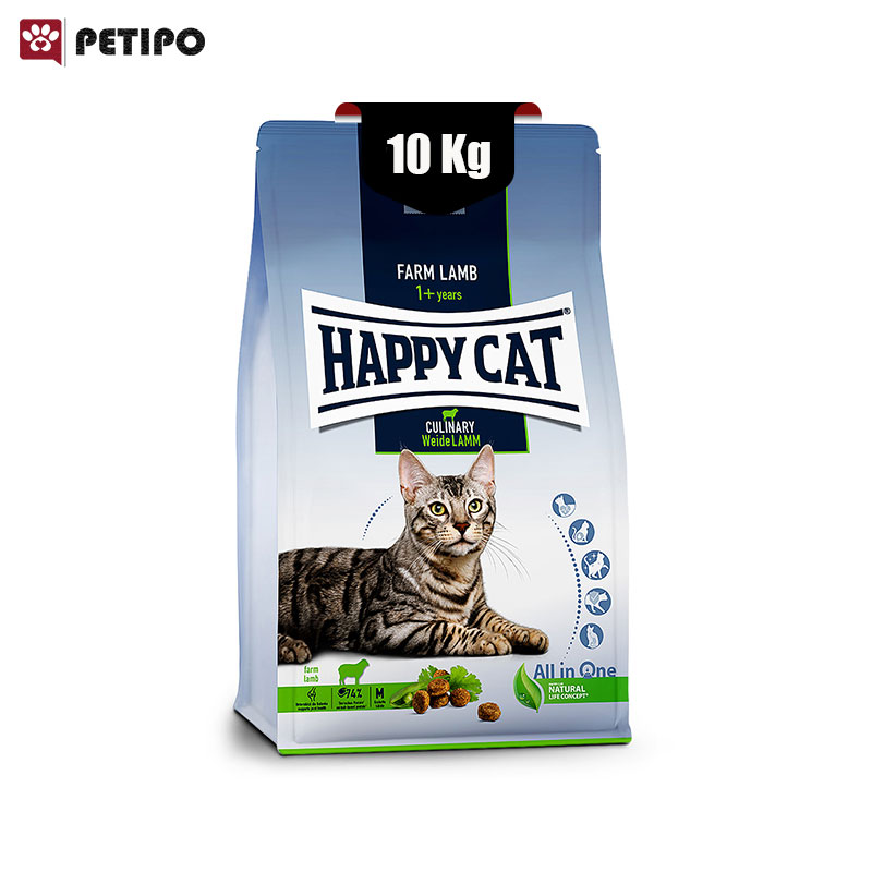 غذای خشک گربه بالغ طعم گوشت بره هپی کت (Happy Cat Culinary Lamb) وزن 10 کیلوگرم 5 گربه بالغ طعم گوشت بره هپی کت Happy Cat Culinary Lamb وزن 10 کیلوگرم