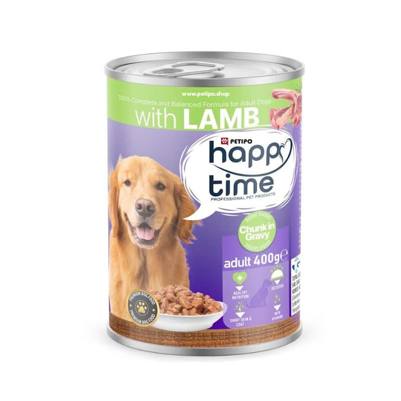 غذای کنسرو سگ بالغ با طعم گوشت بره هپی تایم (Happy Time Lamb Dog Can) وزن 400 گرم