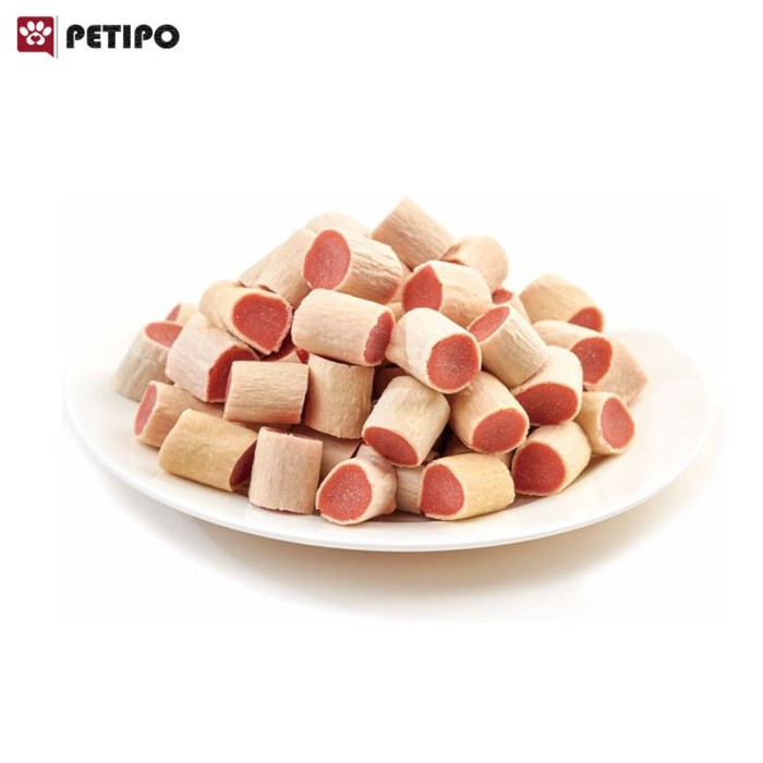تشویقی سوشی سگ طعم مرغ و ماهی کاد ونپی (Wanpy Chicken Jerky & Codfish Sushi Dog Treats) وزن ۱۰۰ گرم - Image 2