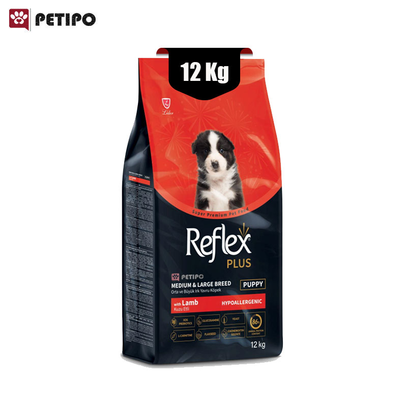 reflex plus junior dog food with lamb rice for medium large breeds