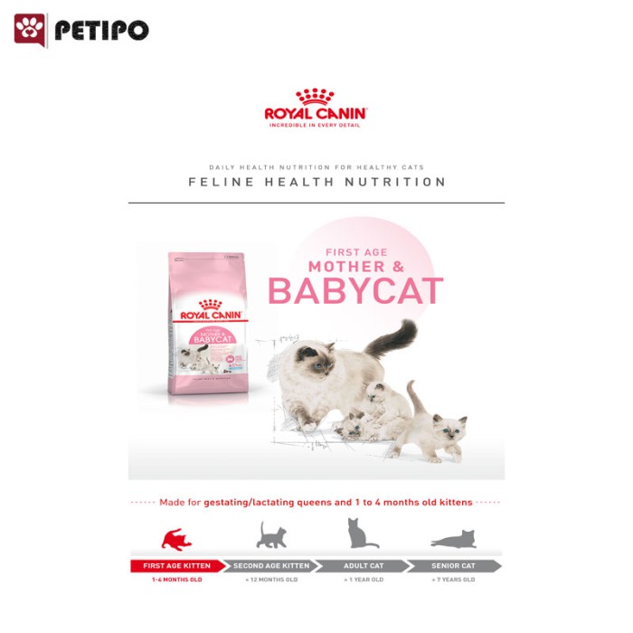 غذای خشک بچه گربه و مادران شیرده و باردار رویال کنین (Royal Canin Cat Mother and Baby) وزن 10 کیلوگرم - Image 4