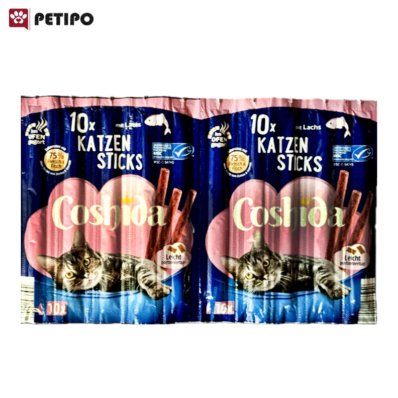 تشویقی مدادی گربه طعم ماهی کوشیدا Coshida Sticks Lachs بسته 10 عددی 1