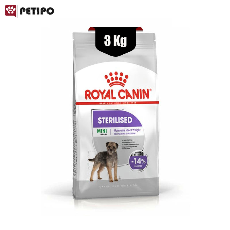 خشک سگ مینی استریلایزد عقیم شده رویال کنین Royal Canin Mini Sterilised وزن 3 کیلوگرم