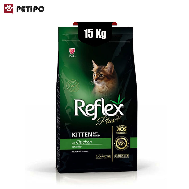 خشک گربه کیتن رفلکس پلاس با طعم مرغ Reflex Plus Kitten Chicken وزن 15 کیلوگرم