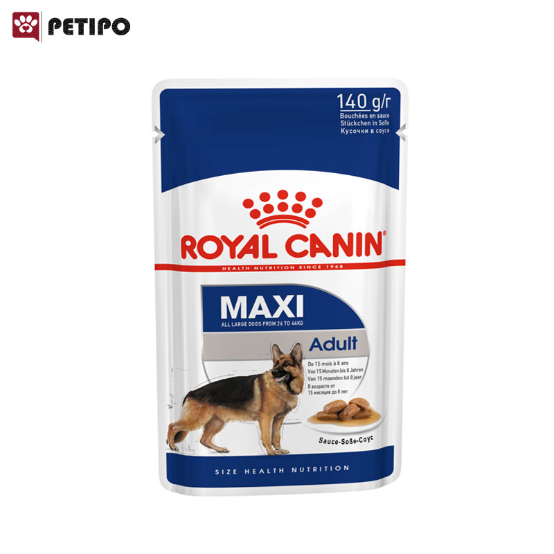 پوچ-سگ-مکسی-ادالت-رویال-کنین-Royal-Canin-Dog-Maxi-Adult-Pouch-وزن-140گرم.jpg غذای پوچ سگ مکسی ادالت رویال کنین (Royal Canin Dog Maxi Adult Pouch) وزن 140گرم - Image 1