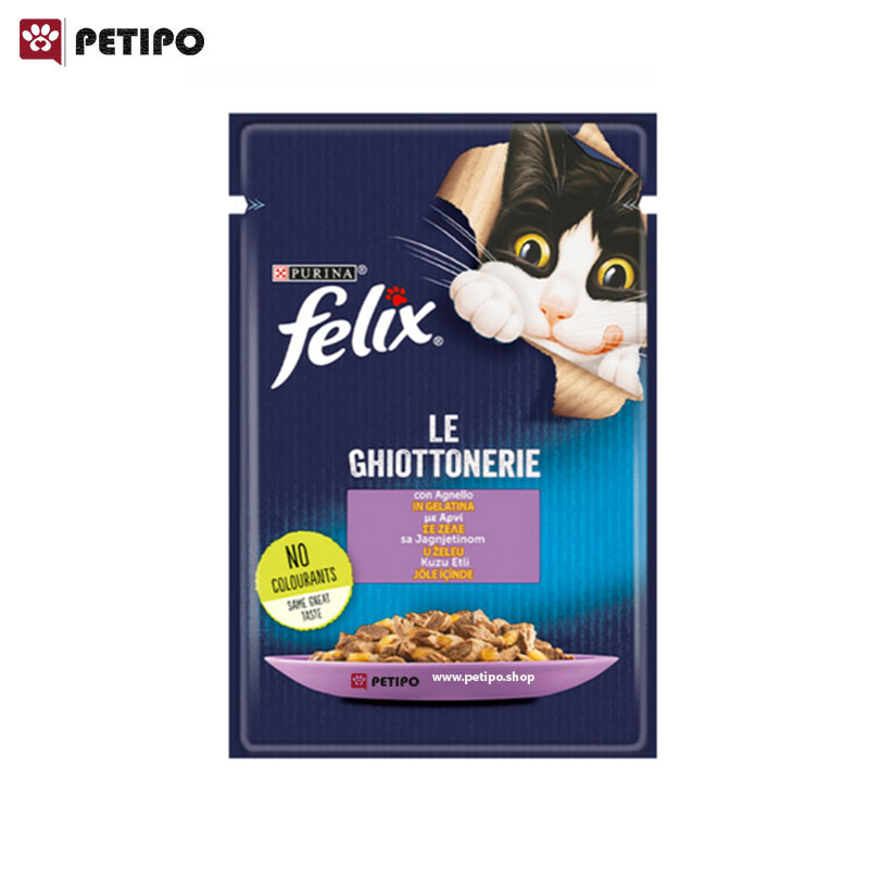 پوچ گربه با طعم گوشت بره فلیکس Felix Pouch Lamb in Jelly وزن 85 گرم 1