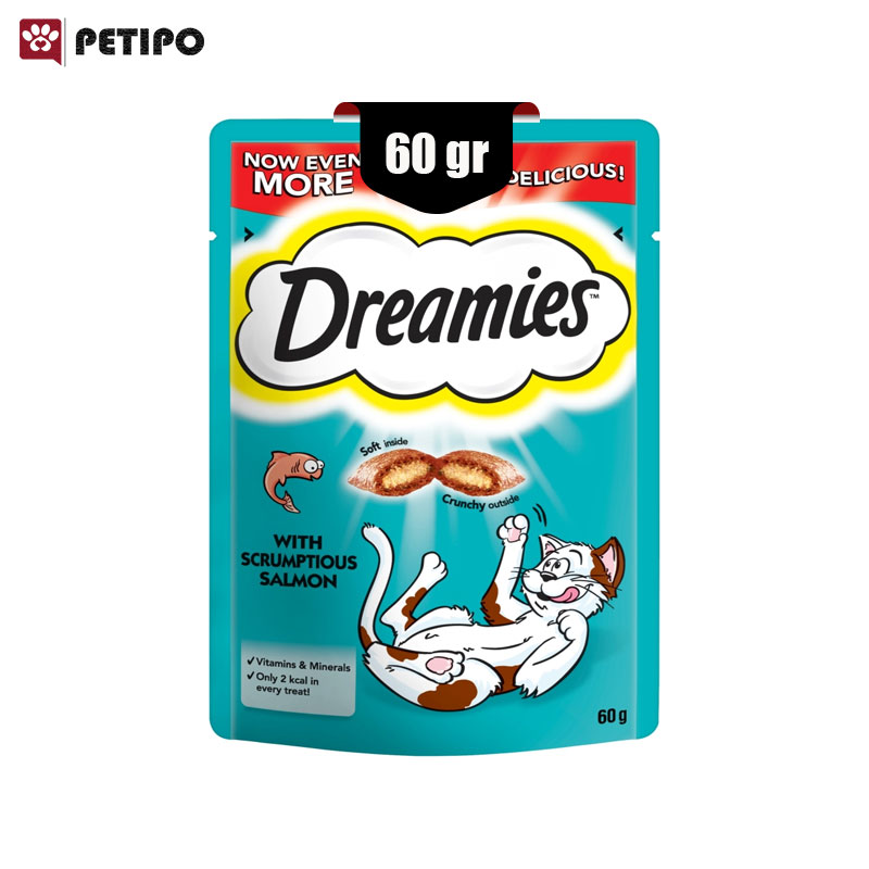 گربه دریمیز طعم سالمون وزن 60 گرم