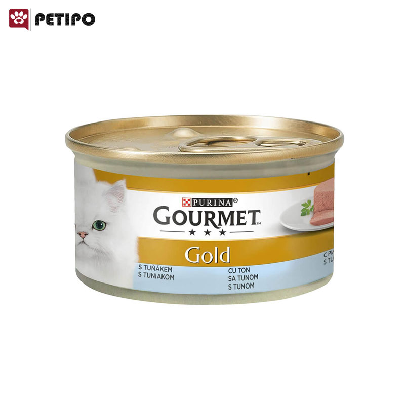 گربه گورمه گلد پته با طعم ماهی تن Gourmet Gold Pate With Tuna وزن 85 گرم